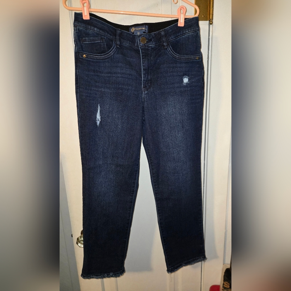 Democracy Indigo Straight Leg Blue Jeans Size 10